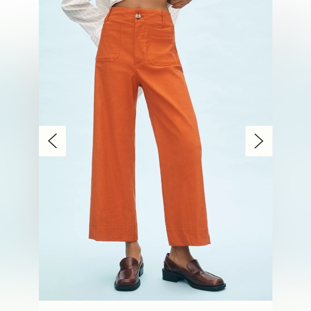 The Colette cropped wide leg pant by Anthropologie